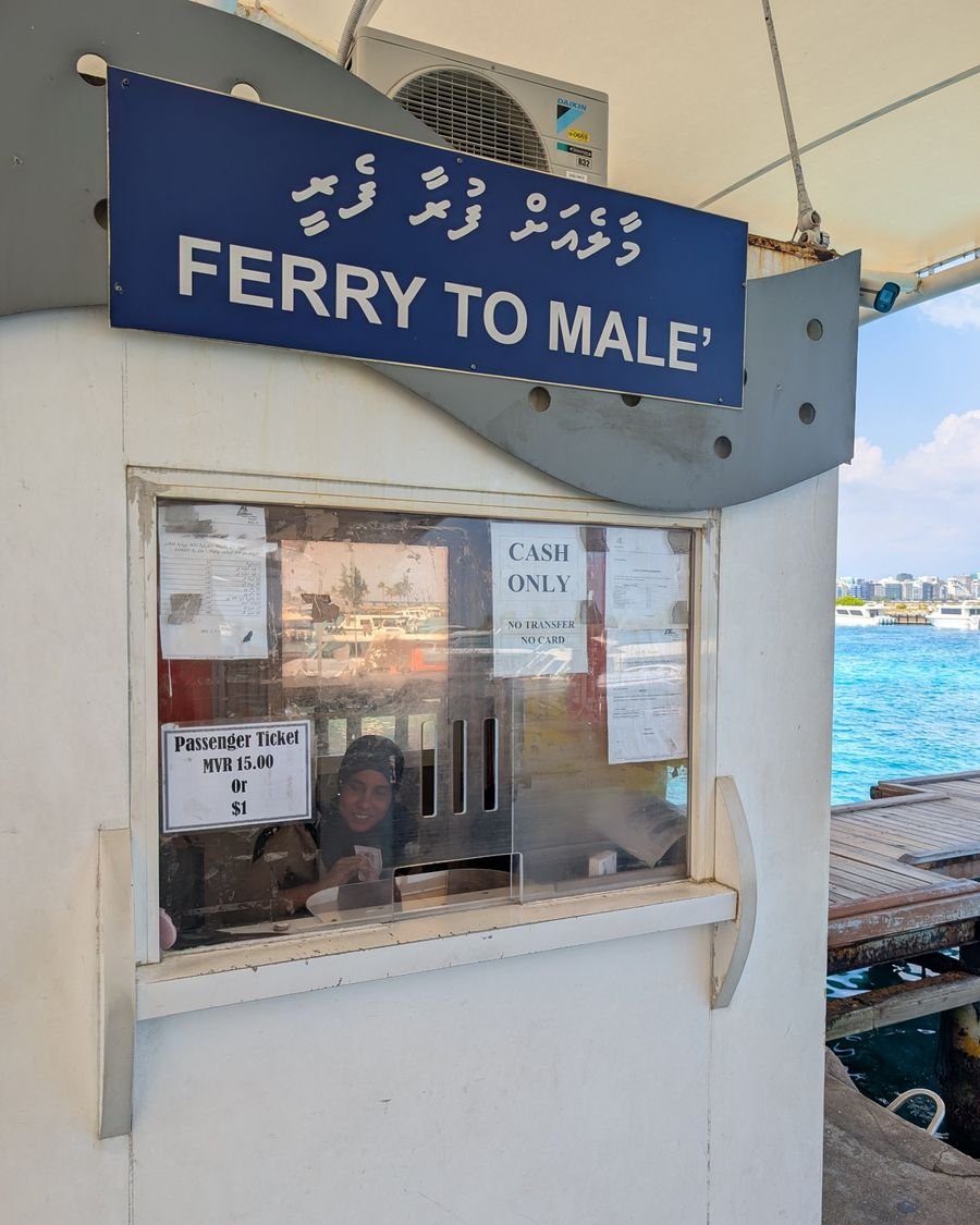 Ferry to Malé ticket booth