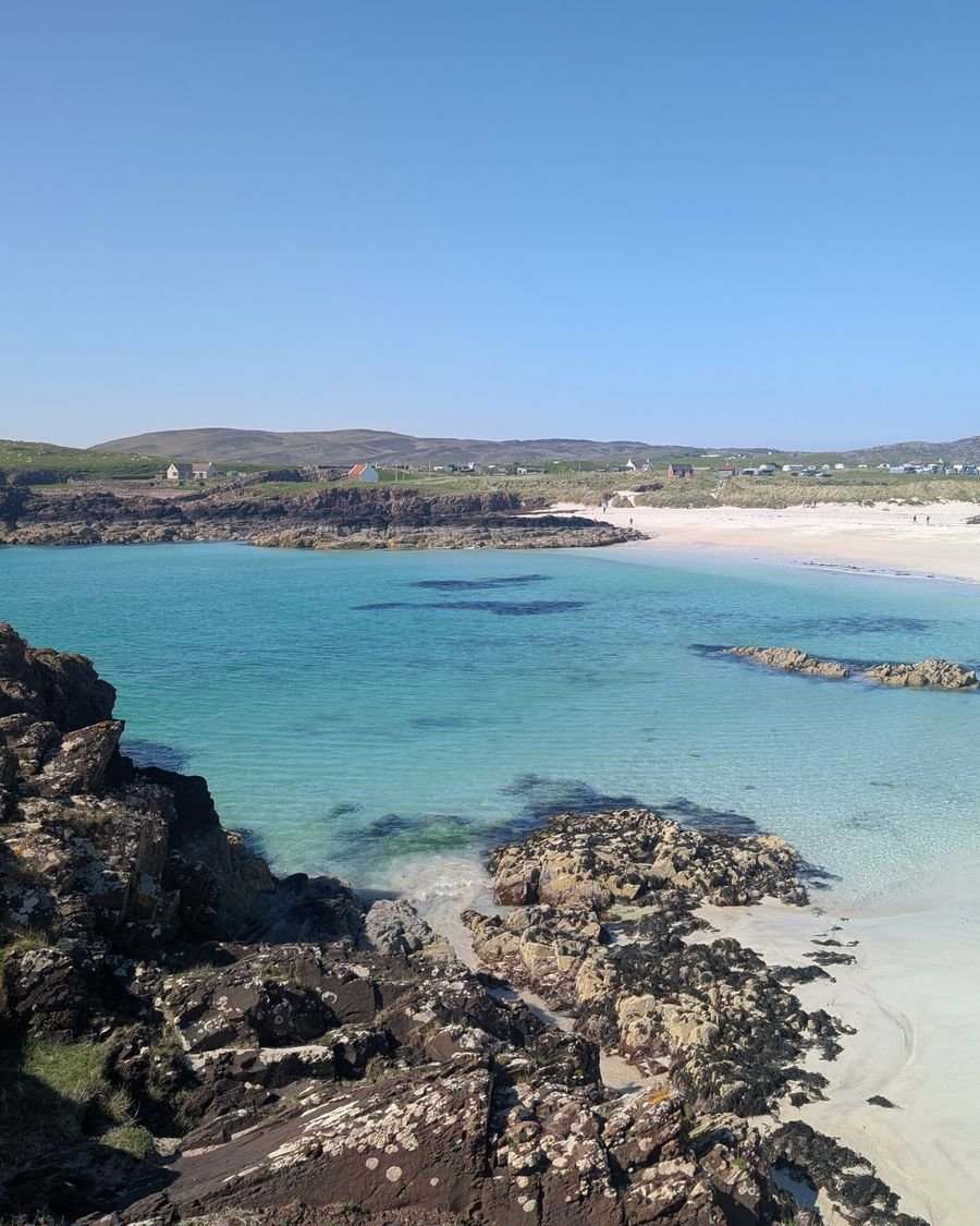 Turquoise water at Clachtoll beach