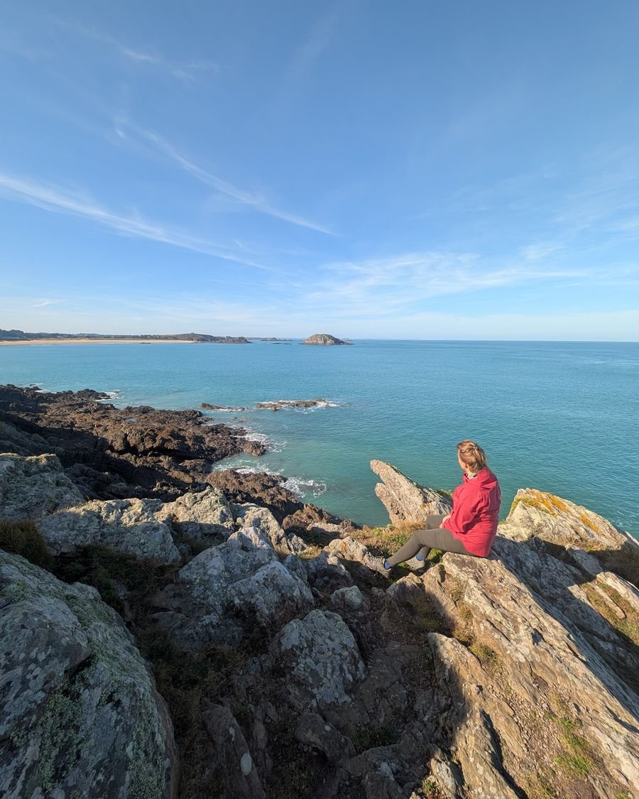Looking out to sea from the rocks